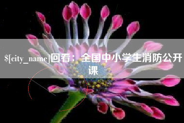 洛阳回看：全国中小学生消防公开课