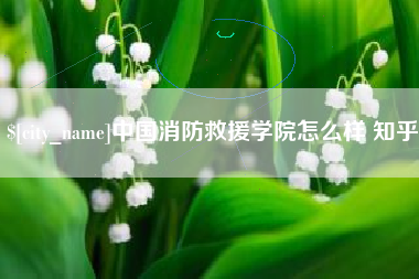 洛阳中国消防救援学院怎么样 知乎