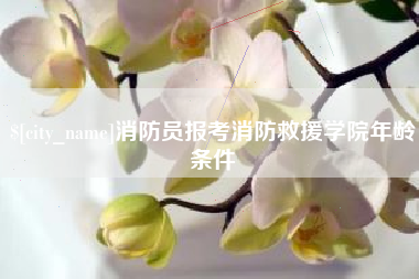 洛阳消防员报考消防救援学院年龄条件