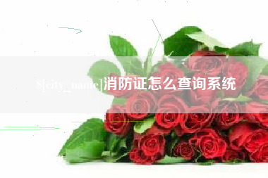 洛阳消防证怎么查询系统