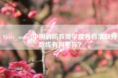 洛阳中国消防救援学院各省录取分数线有何差异？