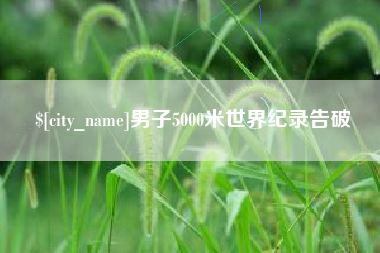 洛阳男子5000米世界纪录告破