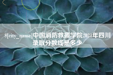 洛阳中国消防救援学院2021年四川录取分数线是多少
