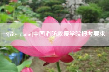 洛阳中国消防救援学院报考要求
