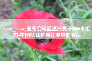 洛阳亚冬会短道速滑男子5000米接力-中国队在这场比赛中的表现