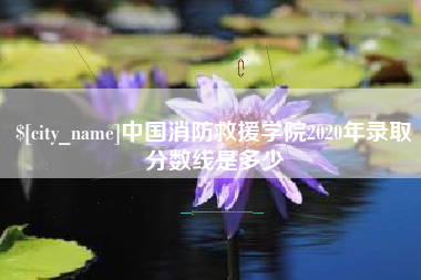 洛阳中国消防救援学院2020年录取分数线是多少