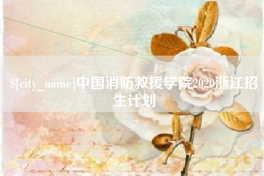 洛阳中国消防救援学院2020浙江招生计划