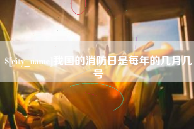洛阳我国的消防日是每年的几月几号
