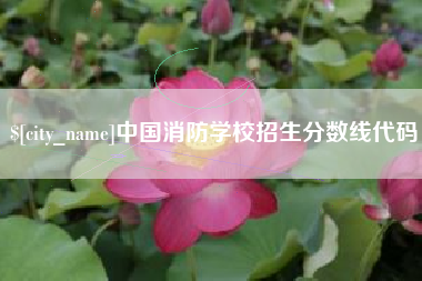 洛阳中国消防学校招生分数线代码