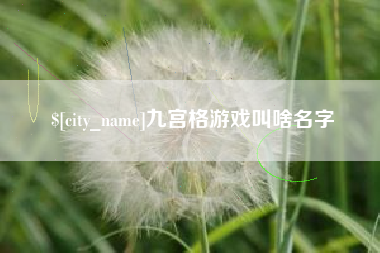 洛阳九宫格游戏叫啥名字