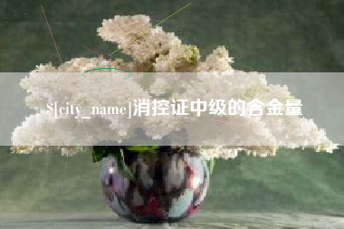 洛阳消控证中级的含金量