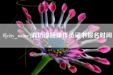 洛阳消防设施操作员证书报名时间