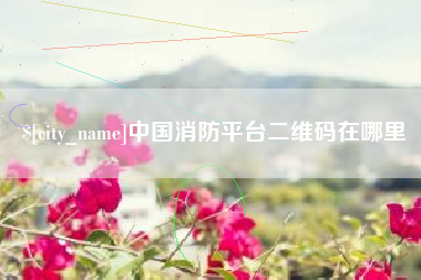 洛阳中国消防平台二维码在哪里