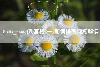 洛阳九宫格1一9如何排列视频解读