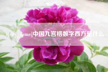 洛阳中国九宫格数字西方是什么