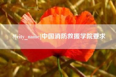 洛阳中国消防救援学院要求