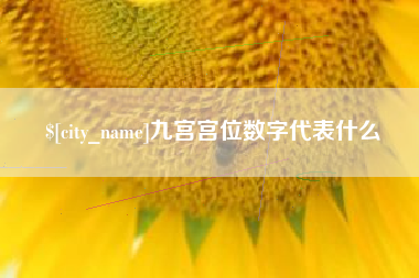 洛阳九宫宫位数字代表什么