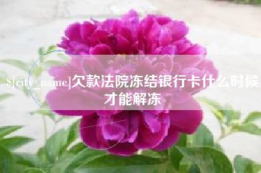 洛阳欠款法院冻结银行卡什么时候才能解冻