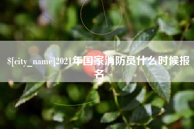 洛阳2021年国家消防员什么时候报名