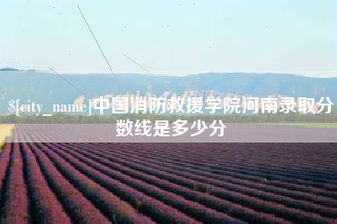洛阳中国消防救援学院河南录取分数线是多少分