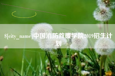 洛阳中国消防救援学院2019招生计划