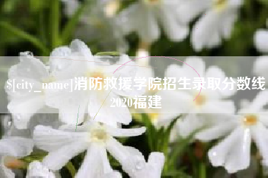 洛阳消防救援学院招生录取分数线2020福建