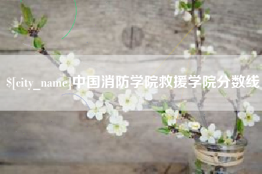 洛阳中国消防学院救援学院分数线