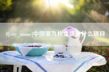 洛阳中国第九枚金牌是什么项目