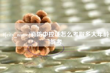 洛阳消防中控证怎么考取多大年龄能考